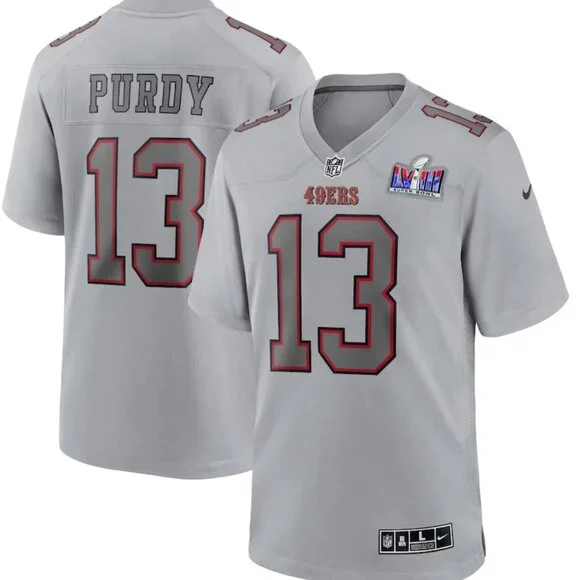 【激レア】BROCKERMEYER ゲームシャツNFL Nike Brock Purdy #13 Carbon Black San Francisco 49ers